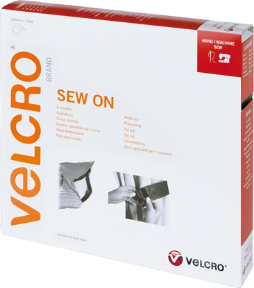 Picture of Velcro ® Klettband zum Aufnähen, Haken & Flausch 20mm x 10m Bordeauxrot