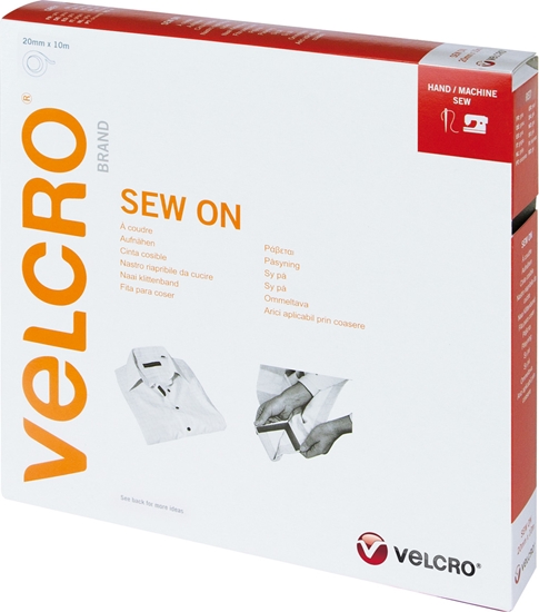 Picture of Velcro ® Klettband zum Aufnähen, Haken & Flausch 20mm x 10m Rot