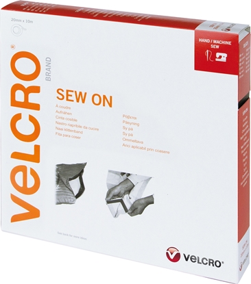 Picture of Velcro ® Klettband zum Aufnähen, Haken & Flausch 20mm x 10m Schwarz