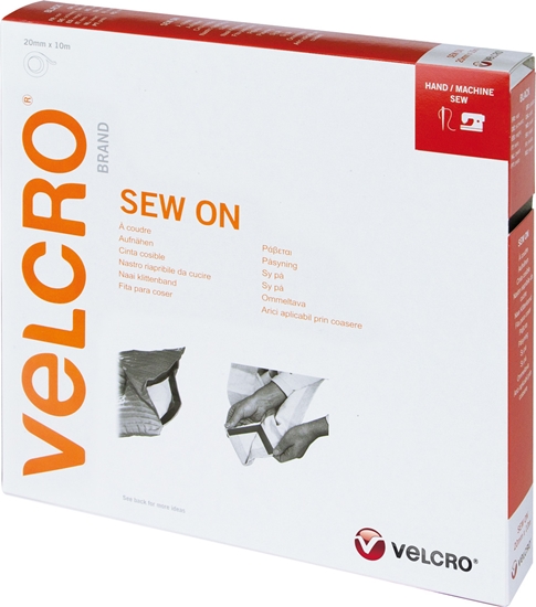 Picture of Velcro ® Klettband zum Aufnähen, Haken & Flausch 20mm x 10m Schwarz