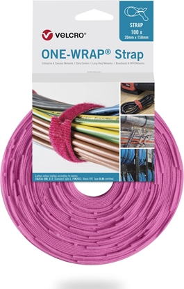 Picture of Velcro ® One Wrap® Strap 20mm x 330mm, 100 Stück, rosa