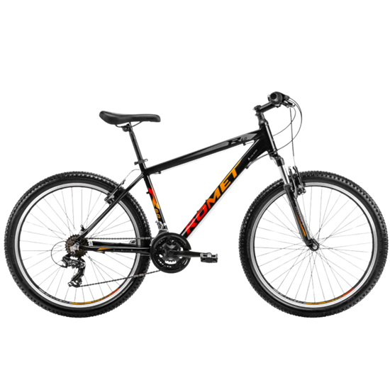 Изображение Velosipēds ROMET Rambler R6.0, 26" melns-oranžs-sarkans (L)