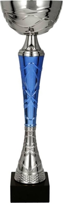 Attēls no Victoria Sport Puchar metalowy srebrno-niebieski TUMAS BL 9218D