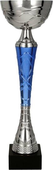 Picture of Victoria Sport Puchar metalowy srebrno-niebieski TUMAS BL 9218E