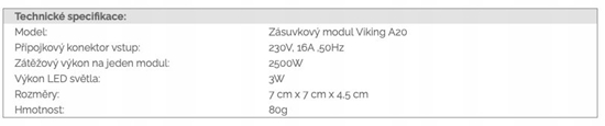 Изображение Viking modu gniazdowy LED, wiato z czujnikiem ruchu 3W, srebrny