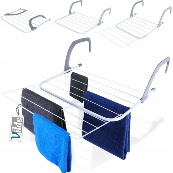 Picture of Vilde Suszarka na pranie na kaloryfer metalowa biaa rozkadana 55x50.5cm VILDE 568005