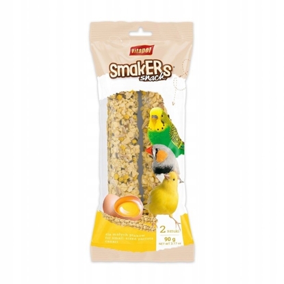 Изображение Vitapol Smakers jajeczny dla maych ptaków w folii, 50 g, 6 szt./ display