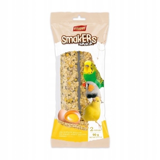 Изображение Vitapol Smakers jajeczny dla maych ptaków w folii, 50 g, 6 szt./ display