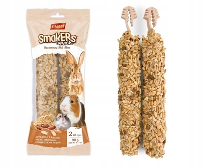 Изображение Vitapol Smakers orzechowy dla gryzoni i królika, w folii, 90 g 6 szt./display