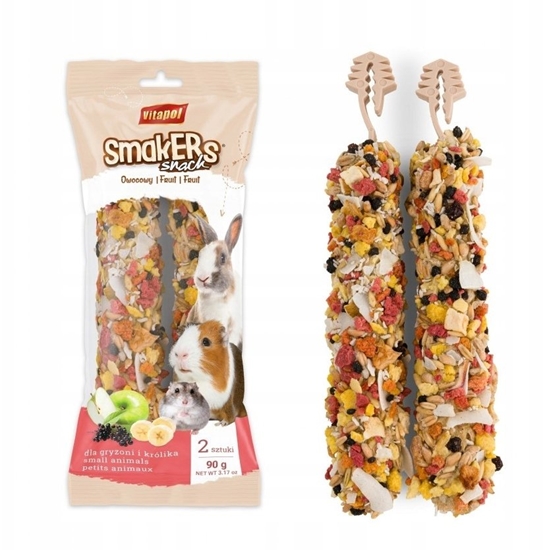 Изображение Vitapol Smakers owocowy dla gryzoni i królika w folii, 90 g , 6 szt./display