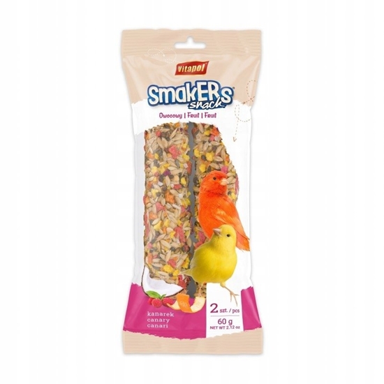 Picture of Vitapol Smakers owocowy dla kanarka w folii, 60 g, 6 szt./display