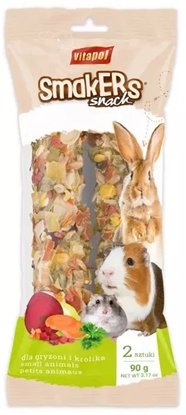 Изображение Vitapol Smakers warzywny dla gryzoni i królika w folii, 90 g, 6 szt./display