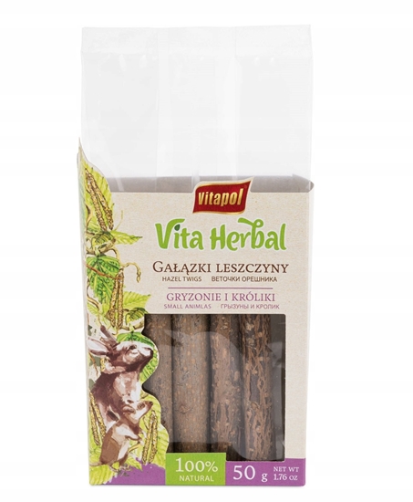 Picture of Vitapol Vita Herbal gazki leszczyny dla gryzoni i królika 50g, 4szt/disp