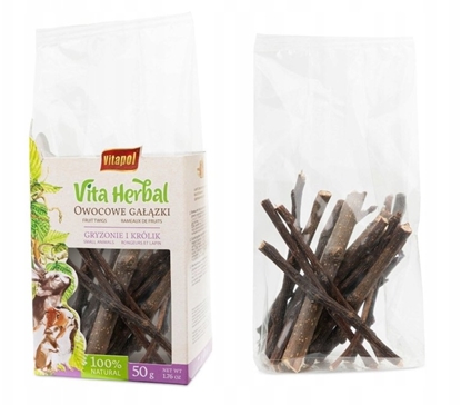 Изображение Vitapol Vita Herbal Owocowe gazki dla gryzoni i królika 50g, 4 szt./displ