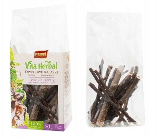 Изображение Vitapol Vita Herbal Owocowe gazki dla gryzoni i królika 50g, 4 szt./displ