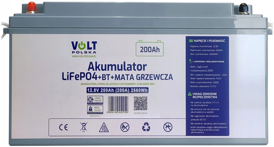 Picture of Volt Akumulator Volt Polska LiFePO4 12,8V 200 Ah (200A) + BMS + BLUETOOTH + MATA