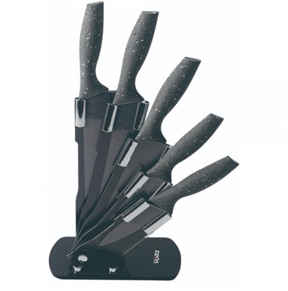 Изображение Volt Zestaw noy 5 sztuk z marmurowym pokryciem statyw akrylowy szary Oliver Voltz 50V51633H5 50V51633H5 (3800237045044)