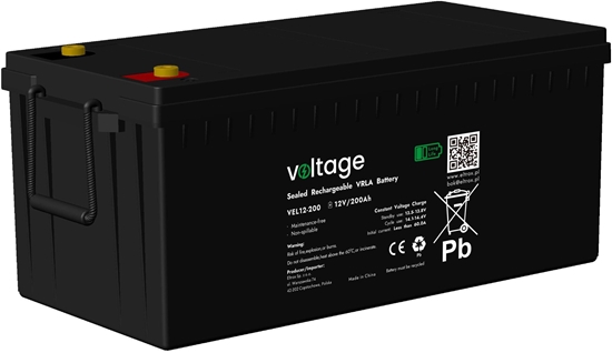 Picture of voltage Akumulator AGM Voltage Long Life 12V 200Ah VEL12-200 (ywotno 15 lat)