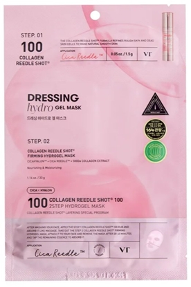 Изображение VT COSMETICS Cica X Hyalon Collagen Reedle Shot 100 2step Sheet Mask 33g