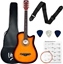 Изображение V-Tone V-TONE AG ONE SB gitara akustyczna 4/4 sunburst do nauki dla pocztkujcych kostki pasek zapasowe struny pokrowiec akordy zestaw