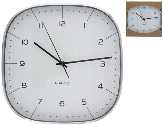 Picture of Wall Clock, Silver, 29 x 29 x 4,3 cm, DECORLIFE