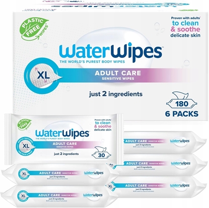 Attēls no WaterWipes WATERWIPES_3in1 Sensitive+ Body & Intimate chusteczki nawilane dla seniorów 12x30szt