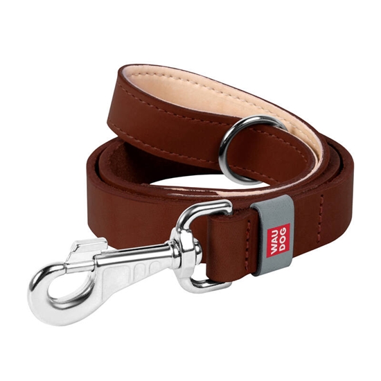 Изображение WAUDOG natural leather dog leash 14 mm wide, 122 c