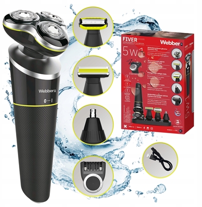 Picture of Webber Golarka Mska Webber FIVER SXG500 Trymer 5w1 Brody Nosa Wet&Dry USB