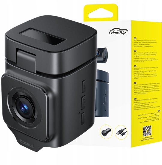 Изображение Wideorejestrator Baseus Kamera samochodowa Baseus PrimeTrip VD1 wideorejestrator 2K+1080p - czarna