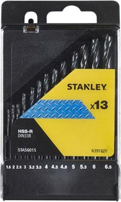Picture of Wierto Stanley do metalu HSS walcowe 1,5 2 4,5 4 5,5 5 4,8 3 2,5 3,5 6 3,2 6,5mm zestaw (STA56015)