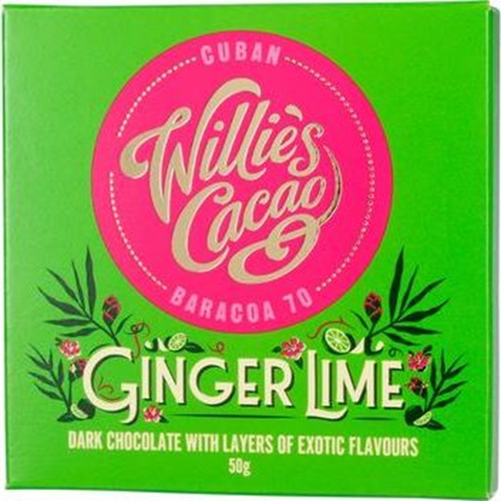 Picture of Willies Cacao Willie's Cacao - Czekolada Imbir i Limonka 70% - Imbir Limonka Kuba 50g