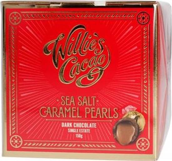 Изображение Willies Cacao Willie's Cacao - Czekoladki - Sea Salt Caramel Black Pearls 150g
