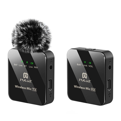 Изображение Mikrofon Puluz Bezprzewodowy mikrofon krawatowy PULUZ 1 TX + 1 RX