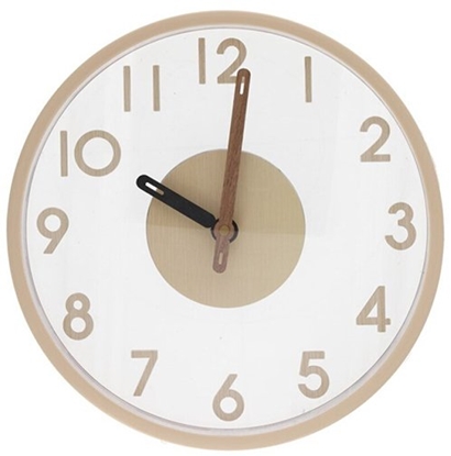 Изображение Wood Effect Wall Clock, 30 x 30 x 4,5 cm, DECORLIFE