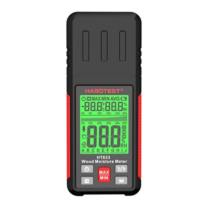 Изображение Habotest Cyfrowy miernik wilgotnoci Habotest HT633, wilgotnociomierz do drewna