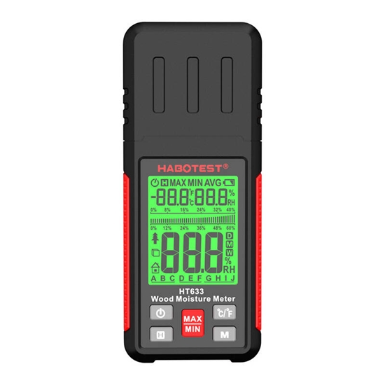 Изображение Habotest Cyfrowy miernik wilgotnoci Habotest HT633, wilgotnociomierz do drewna