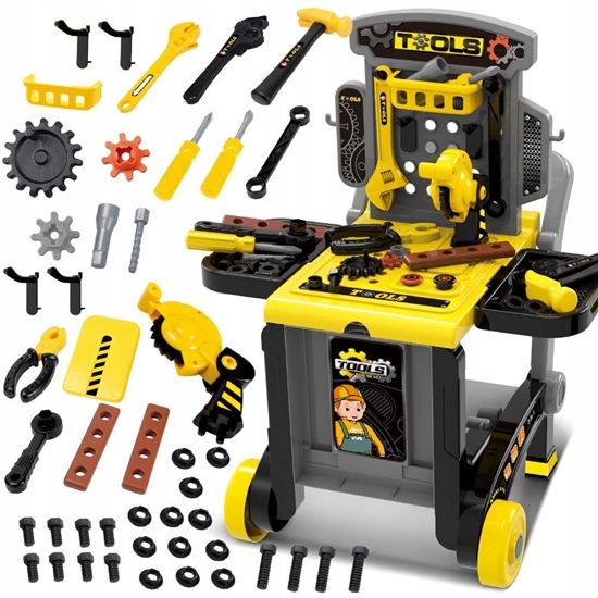 Picture of Wózek narzdziowy Beta Tools Zestaw narzÄdzi szaro-Å¼Ã³Åty stolik/wÃ³zek