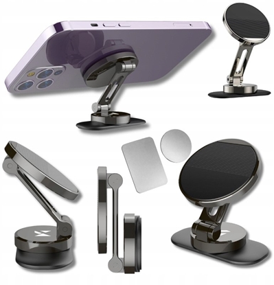 Attēls no Wozinsky Uchwyt samochodowy Wozinsky WPT-605 na desk rozdzielcz magnetyczny skadany - szary