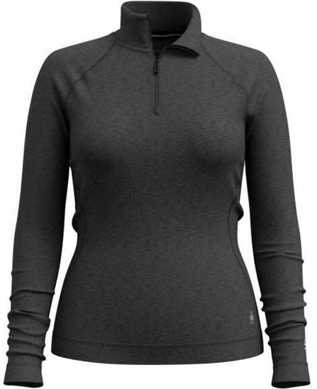 Picture of W'S Classic Thermal Merino Base Layer 1/4 Zip Boxed, 010 | charcoal heather, S