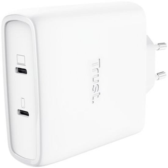 Picture of Zasilacz do laptopa Trust TRUST GaN adowarka MAXO 100W 2-Port, USB-C, biaa