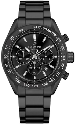 Изображение Zegarek Giewont Zegarek Mski Giewont Chronograph Sapphire Czarny GW9580-B2