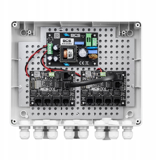 Picture of Zestaw do zasilania kamer IP do 9 odbiorników PoE (w obudowie BCS-L) BCS-IP8/Z/E-S