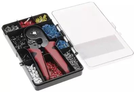 Изображение Zestaw narzdzi Högert Technik ZACISKACZ + ZESTAW TULEJEK KABLOWYCH HT-HSC8 DELTA TOOLS