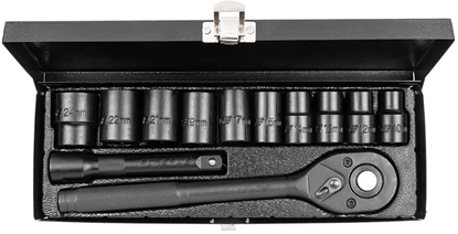 Attēls no Zestaw narzdzi udarowych 12el. 1/2" (6-ktnych) (10-24mm)