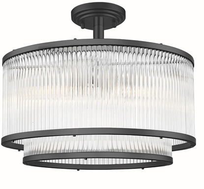 Picture of Lampa wiszca Zumaline Zuma Line Sergio C0528-05H-P7AC plafon lampa sufitowa 5x60W E14 czarny/transparentny