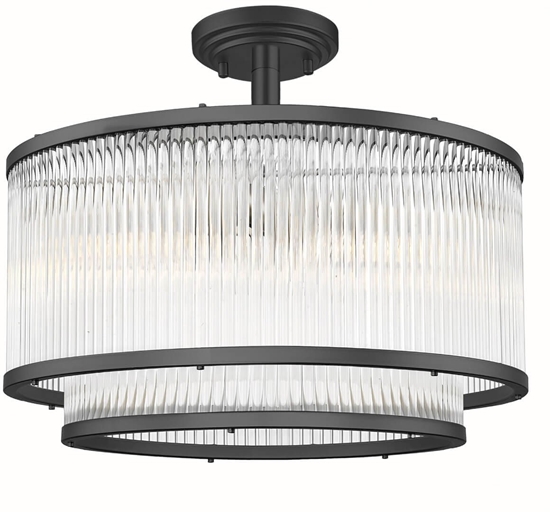 Picture of Lampa wiszca Zumaline Zuma Line Sergio C0528-05H-P7AC plafon lampa sufitowa 5x60W E14 czarny/transparentny