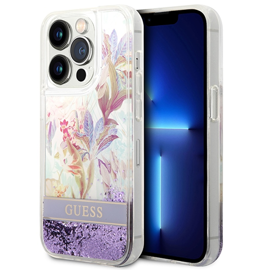 Picture of Guess Apple iPhone 14 Pro Max 6,7 hardcase Flower Liquid Glitter