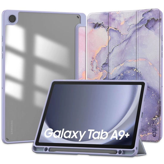 Picture of Tech-Protect Galaxy Tab A9 Plus 11 X210 / X215 / X216 SC Pen Hybrid Case Purple Marble