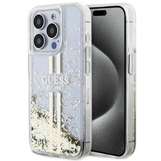 Изображение Guess Liquid Glitter Gold Stripes case for iPhone 