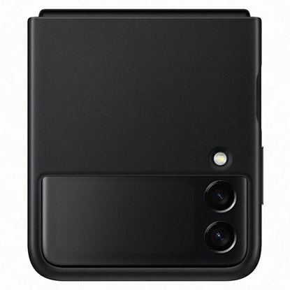 Attēls no Samsung Samsung Leather Cover do Galaxy Z Flip 3 black